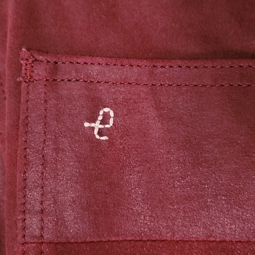Rag & Bone 100% Lamb Leather Red Jeans - Picture 7 of 10
